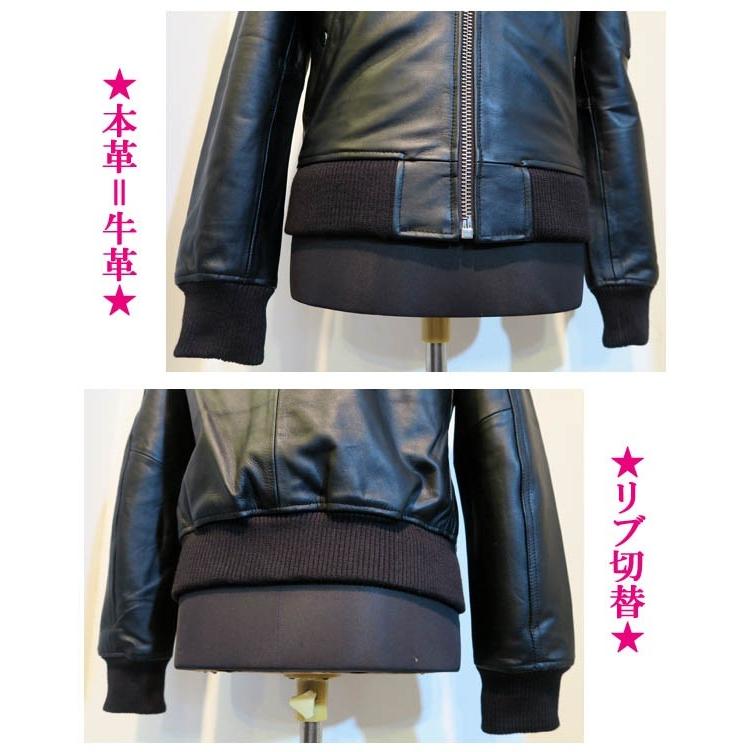 本革MA-1 フライトジャケット 革ジャン レザーブルゾン 牛革 黒 本革MA-1 フライトジャケット 革ジャン レザーブルゾン 牛革 黒
