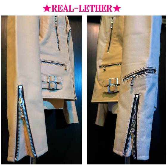 レディース 本革 ライダースジャケット UKタイプ レザー