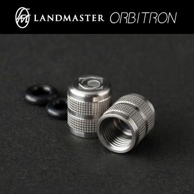 オービトロン チタンエアバルブキャップ バイク用2個（米式）チタンシルバー オービトロン チタンエアバルブキャップ 米式用 チタンシルバー