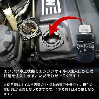 エンジンオイル 添加剤 激カンタムオイル添加剤 マグナムブラック 車 燃費向上グッズ パワーアップ トルクアップ｜road-r｜03