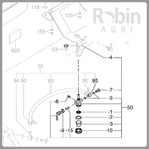 《当店在庫限り》【スバル/SUBARU】ロビンエンジン 純正 部品 フューエルストレーナ[バンジョ付属]（ステーナット止め/ホース差込[入]上[出]後ろバンジョ取付）｜robin-agri｜05