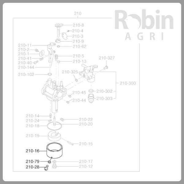 【スバル/SUBARU】ロビンエンジン 純正 部品 フロートボディ AY [キャブレター部品][EX13 EX17][277-62506-08][富士重工業 Robin][Z]｜robin-agri｜04