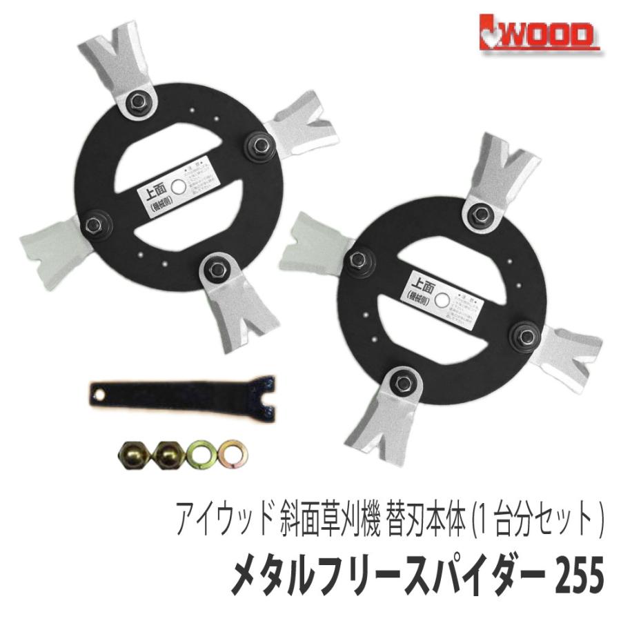 【アイウッド】斜面草刈機 メタルフリースパイダー255 替刃本体1台分セット [交換刃 ナイフ][オーレック スパイダーモア][やまびこ(共立) ISEKIアグリ 畦草刈機]｜robin-agri