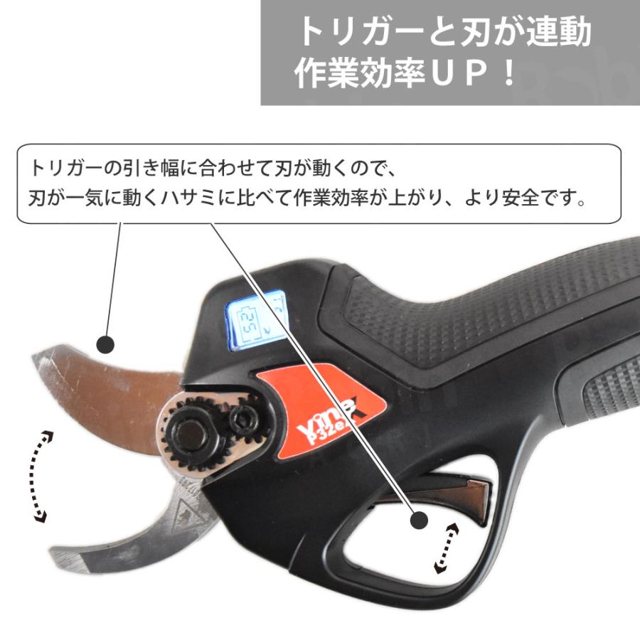 《当店在庫あり》【和光商事/WAKO】 電動剪定ハサミ Vine P32ex（バッテリ・充電器なしモデル） [バイン][果樹園 せん定 枝 切り]の画像