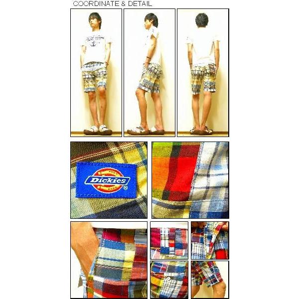 パッチワーク ショートパンツ クラストパンツ パンク ロック Dickies Dickies（ディッキーズ） Lowrise Patchwork Shortpants ローライズ