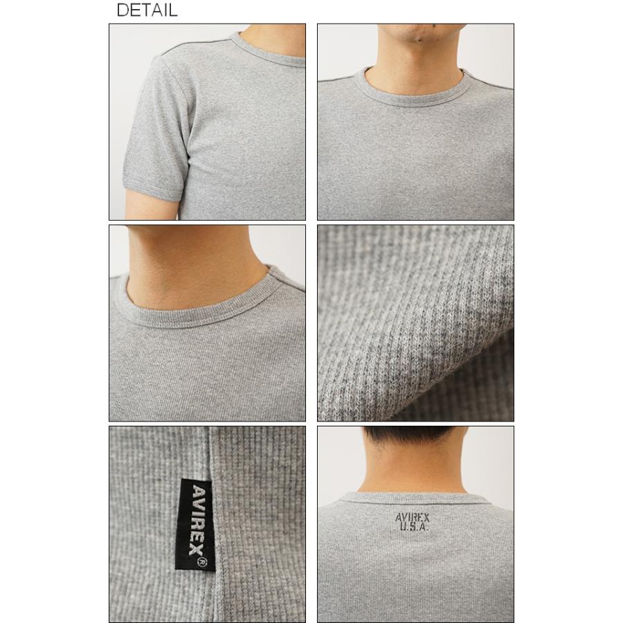 AVIREX アヴィレックス Tシャツ クルーネック アビレックス 半袖 デイリーウェア DAILY WEAR CREW NECK T-SHIRT ティーシャツ 無地 シンプル インナー 6143502 | AVIREX | 02