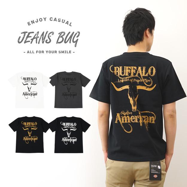 ジーンズ Tシャツ メンズ 半袖 BUFFALO バッファロー アメカジ 
