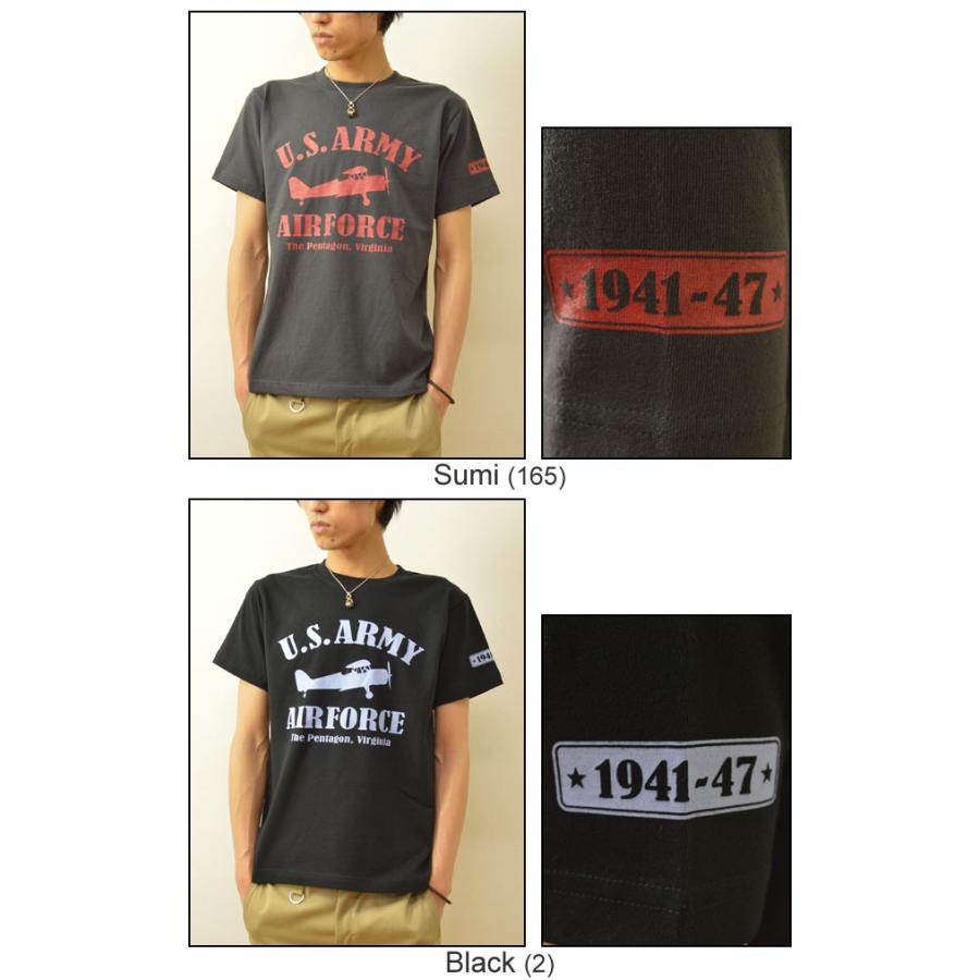 U.S.A.A.F. JEANSBUG オリジナルアーミーエアフォース ミリタリープリント 半袖Tシャツ 米軍 Army Air Force メンズ 大きいサイズ ST-USAAF |  | 04