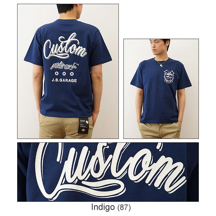 ジーンズ Tシャツ メンズ 半袖 CUSTOM バイカー オリジナル プリント