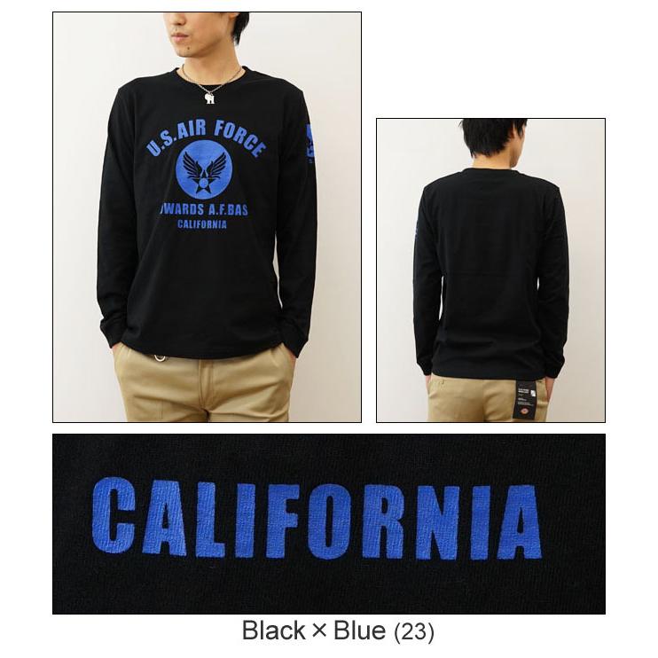 ロンＴ U.S. AIR FORCE CA オリジナル エアフォース ミリタリー プリント 長袖 Tシャツ メンズ レディース 大きいサイズ インナー アメリカ空軍 白 黒 LRT-CA | JEANS BUG | 13