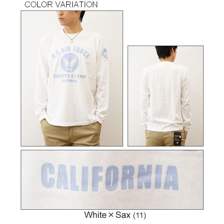 ロンＴ U.S. AIR FORCE CA オリジナル エアフォース ミリタリー プリント 長袖 Tシャツ メンズ レディース 大きいサイズ インナー アメリカ空軍 白 黒 LRT-CA | JEANS BUG | 03