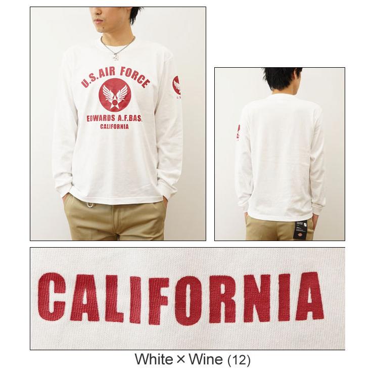 ロンＴ U.S. AIR FORCE CA オリジナル エアフォース ミリタリー プリント 長袖 Tシャツ メンズ レディース 大きいサイズ インナー アメリカ空軍 白 黒 LRT-CA | JEANS BUG | 04