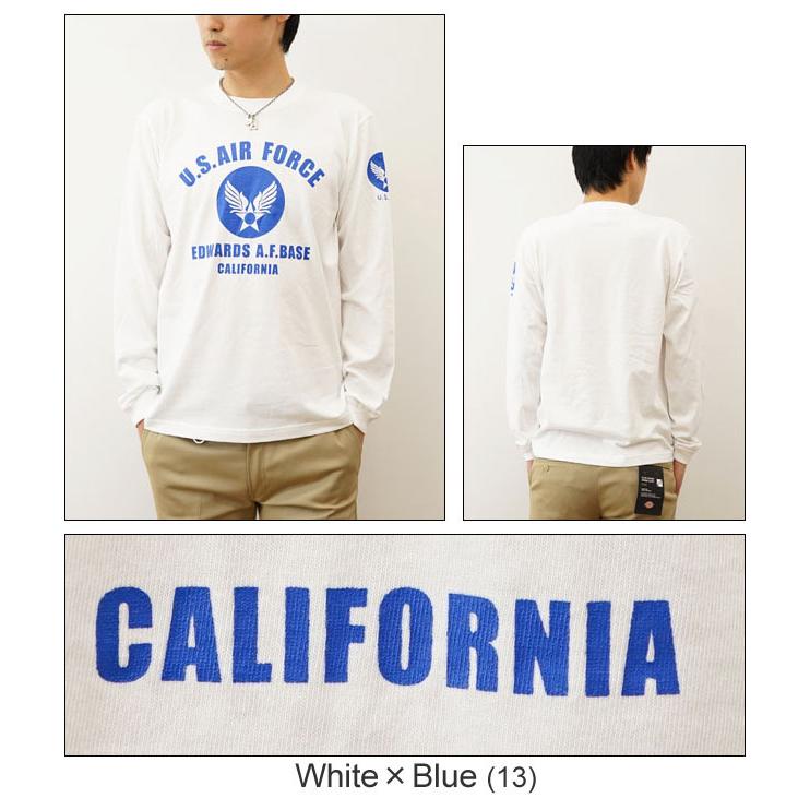ロンＴ U.S. AIR FORCE CA オリジナル エアフォース ミリタリー プリント 長袖 Tシャツ メンズ レディース 大きいサイズ インナー アメリカ空軍 白 黒 LRT-CA | JEANS BUG | 05