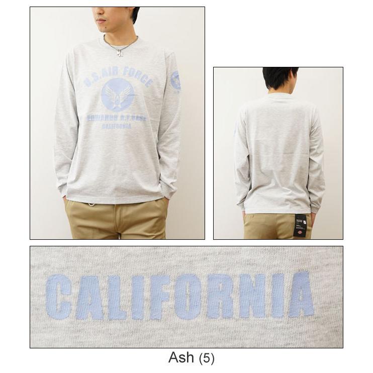 ロンＴ U.S. AIR FORCE CA オリジナル エアフォース ミリタリー プリント 長袖 Tシャツ メンズ レディース 大きいサイズ インナー アメリカ空軍 白 黒 LRT-CA | JEANS BUG | 06