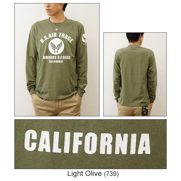 ロンＴ U.S. AIR FORCE CA オリジナル エアフォース ミリタリー プリント 長袖 Tシャツ メンズ レディース 大きいサイズ インナー アメリカ空軍 白 黒 LRT-CA | JEANS BUG | 09