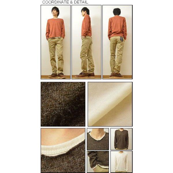 Revo.（レヴォ） ニット×ロンT リアルレイヤード アンサンブル Vネックニット Uネックカットソー ２枚組 レイヤードトップス セーター 重ね着 レボ TH-1518 | Revo. | 01