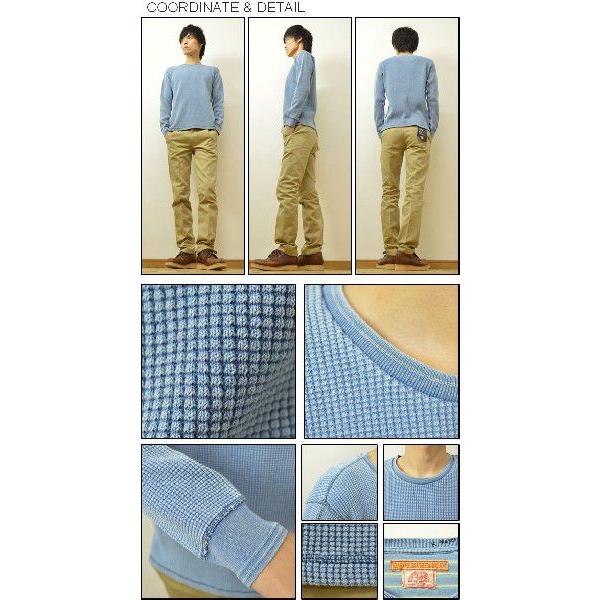 KRIFF MAYER（クリフメイヤー） ヘヴィーワッフル インディゴ染め 長袖Tシャツ サーマル ロンT 長袖カットソー 肉厚 ヘビーワッフル インナー 1334402 | KRIFF MAYER | 01
