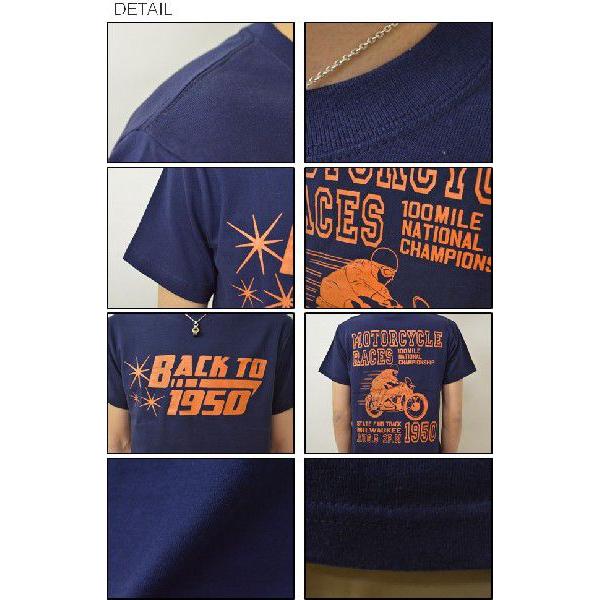 MOTO RACES JEANSBUG ORIGINAL T-SHIRT アメカジプリント 半袖Tシャツ バイクレース 広告 アメリカ ゴールデンエイジ 50年代 メンズ 大きいサイズ ST-MOTORC |  | 02