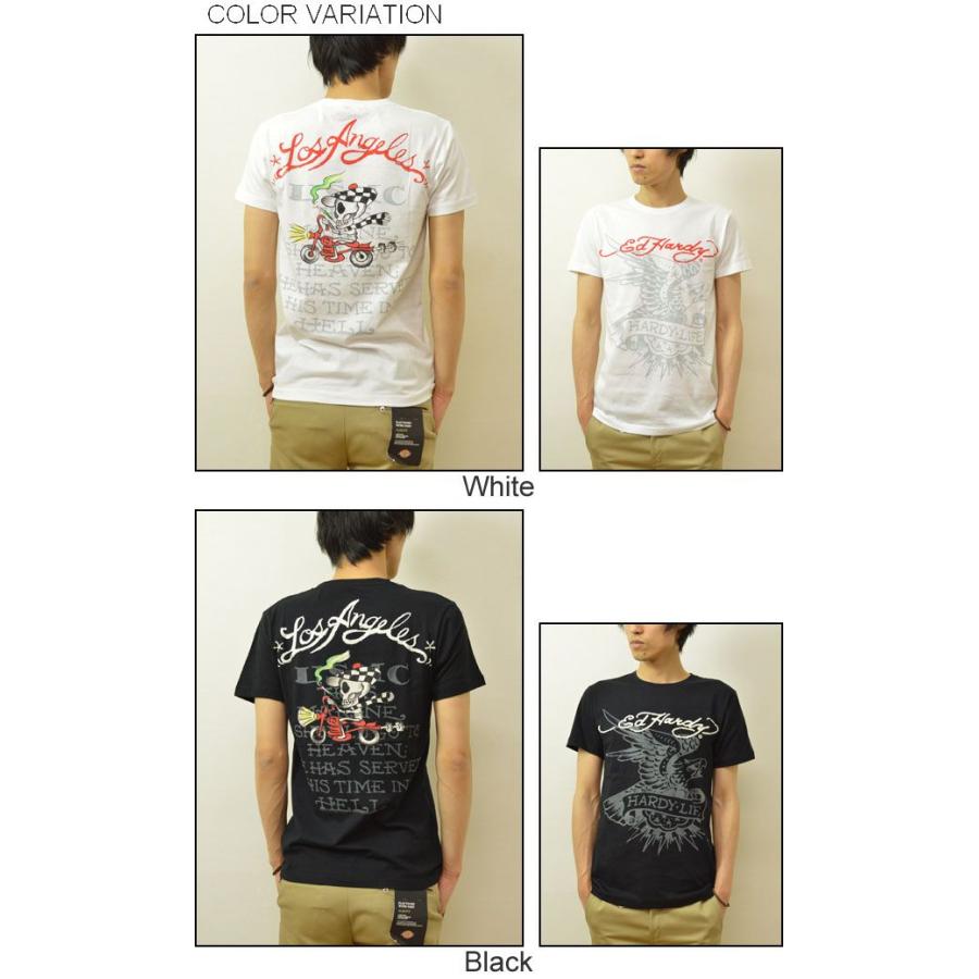 Ed Hardy（エド・ハーディー） Skull Bike 半袖Tシャツ メンズ タイトT