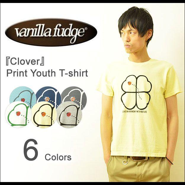 VANILLA FUDGE（ヴァニラファッジ） Clover プリント ユースサイズ 半袖Tシャツ メンズ レディ−ス ユニセックス クローバー 四つ葉 テントウムシ JV-2015428 | VANILLA FUDGE