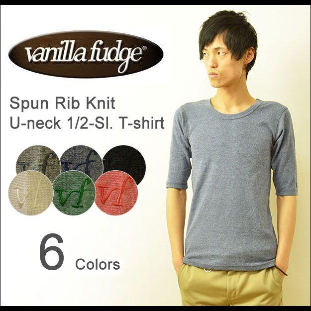 VANILLA FUDGE（ヴァニラファッジ） スパンフランス Uネック ユースサイズ ５分袖Tシャツ メンズ 無地 レディ−ス ユニセックス 袖 刺繍 JV-2065421 | VANILLA FUDGE