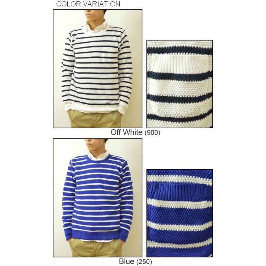 Slick（スリック） ボーダー クルーネック バンカーニット メンズ セーター ポケット 春 プルオーバー 5152809 | SLICK | 03