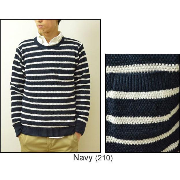 Slick（スリック） ボーダー クルーネック バンカーニット メンズ セーター ポケット 春 プルオーバー 5152809 | SLICK | 04