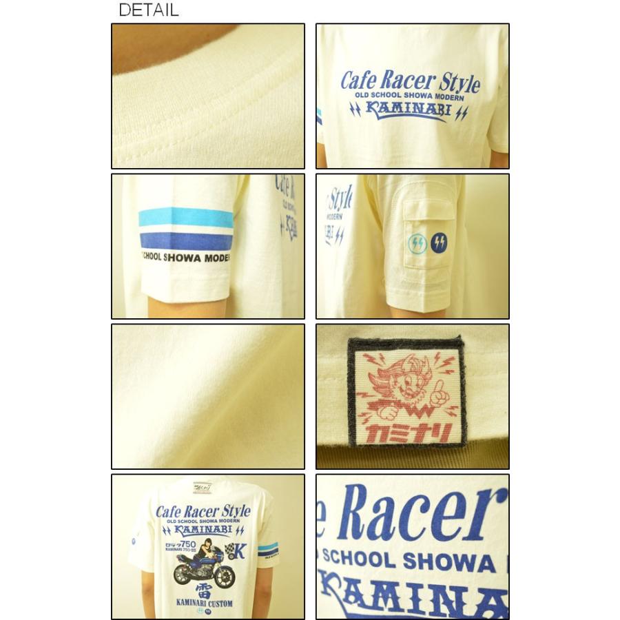 KAMINARI（カミナリ） カワサキ マッハ IV 半袖Tシャツ メンズ プリントTシャツ ジャジャ馬 750SS カフェレーサー エフ商会 バイク 女 KMT-90 KMT90 |  | 02