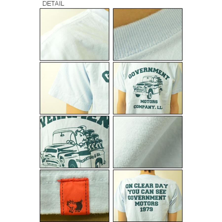 STUDIO D'ARTISAN（ステュディオダルチザン） GOVERNMENT 半袖 Tシャツ メンズ プリント アメカジ ダルチザン アメリカ 自動車メーカー 豚 ブタ 9751A | STUDIO D'ARTISAN | 02
