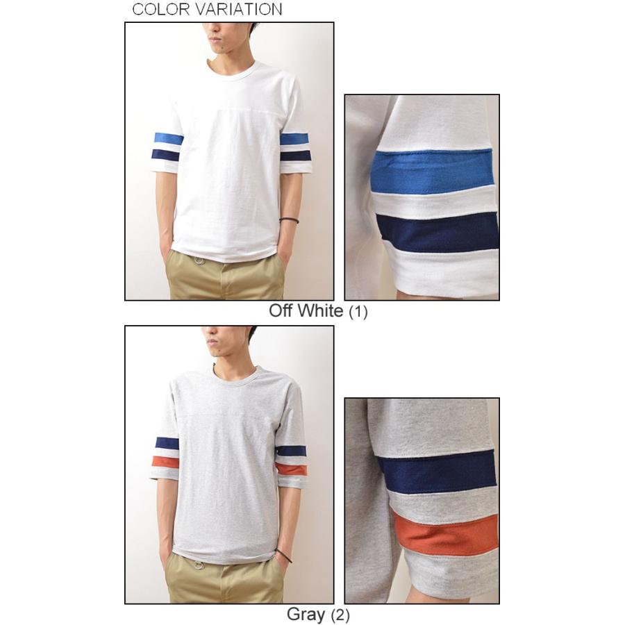 KRIFF MAYER（クリフメイヤー） ライトリップル ５分袖Tシャツ メンズ インナー カットソー ストレッチ ライン ボーダー 無地 Uネック  1457000