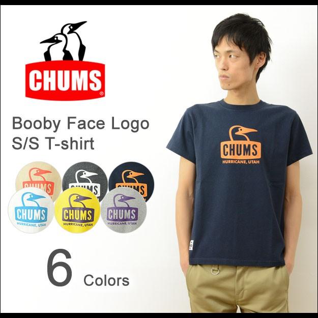 CHUMS チャムス ブービーフェイス ロゴ 半袖 Tシャツ メンズ プリント Ｔシャツ アウトドア 定番 ペンギン シンプル ブランド フェス Booby Face 2016 CH01-1011｜robinjeansbug