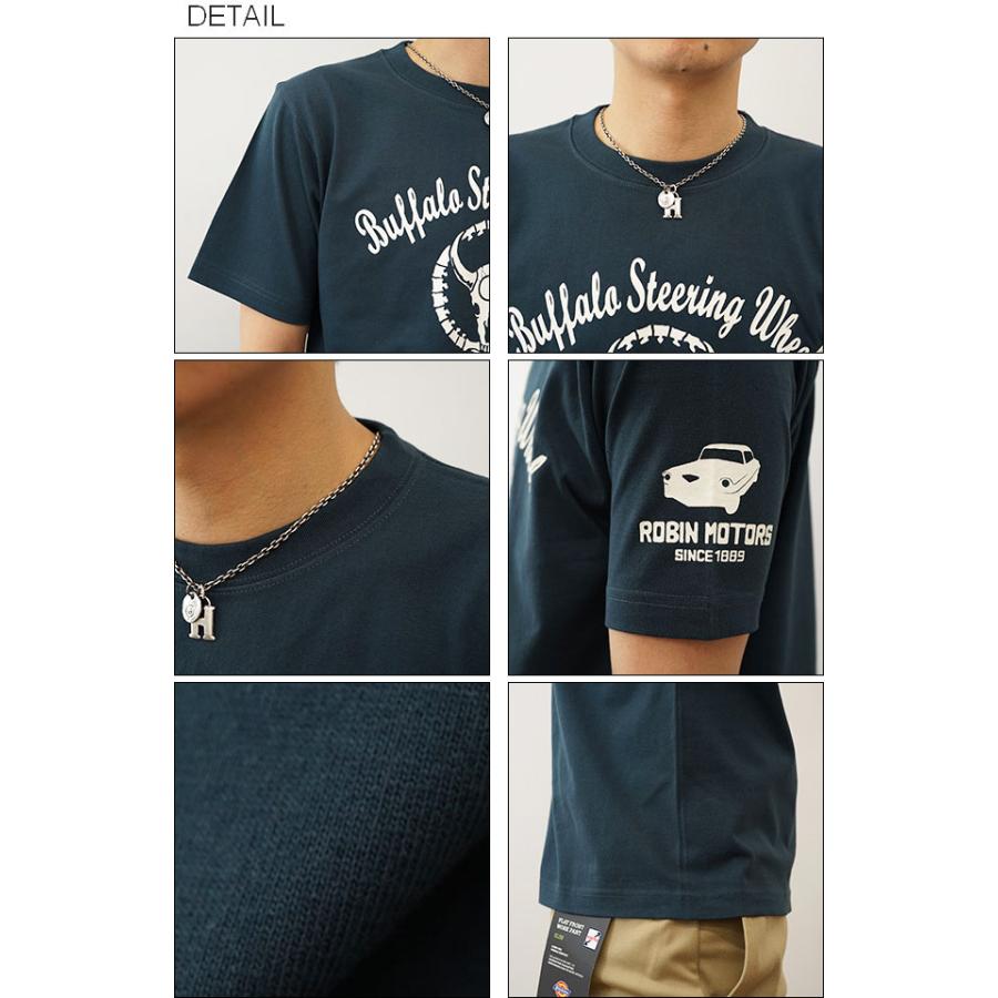 Tシャツ メンズ 半袖 Buffalo Steering Wheel バッファロー オリジナル プリント レディース 大きいサイズ JEANSBUG ジーンズバグ ブランド ST-BSTEER | ジーンズ | 02