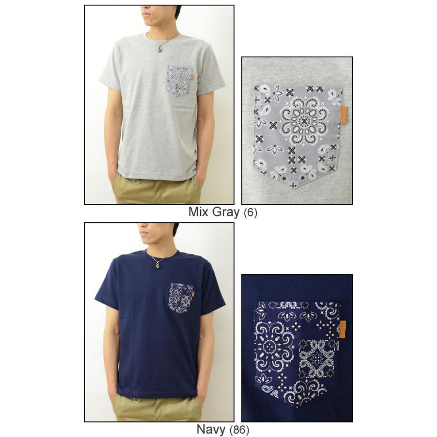半袖 バンダナ ポケット Tシャツ メンズ ペイズリー 柄 ポケｔ 厚手 クルーネック アメカジ カットソー オリジナル ブランド 無地 大きいサイズ 対応 Pkst Banda Jeansbug 通販 Yahoo ショッピング