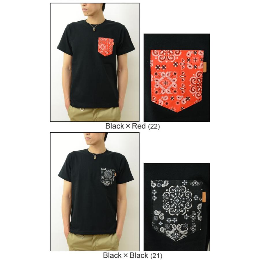 半袖 バンダナ ポケット Tシャツ メンズ ペイズリー 柄 ポケｔ 厚手 クルーネック アメカジ カットソー オリジナル ブランド 無地 大きいサイズ 対応 Pkst Banda Jeansbug 通販 Yahoo ショッピング