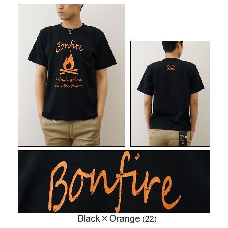 ジーンズ 半袖 Tシャツ Bonfire オリジナル アウトドア プリント