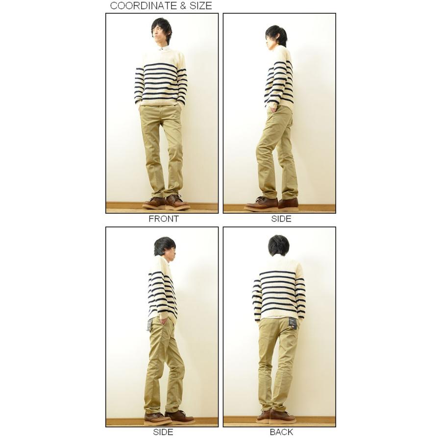 Slick（スリック） ボーダー柄 ワッフルニット クルーネックセーター メンズ 丸襟 シンプル ADEQUATE アディクエート タイト スリム 細身 7183302 | SLICK | 01