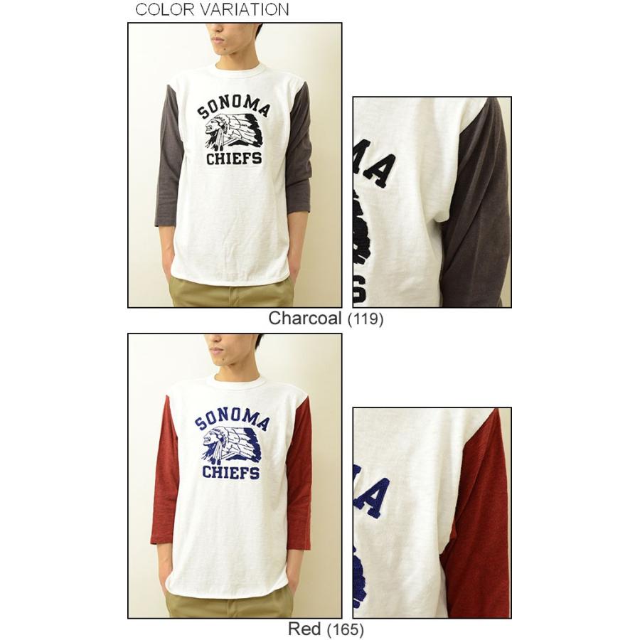 CHESWICK（チェスウィック） チェーン刺繍 7分袖 ベースボールTシャツ