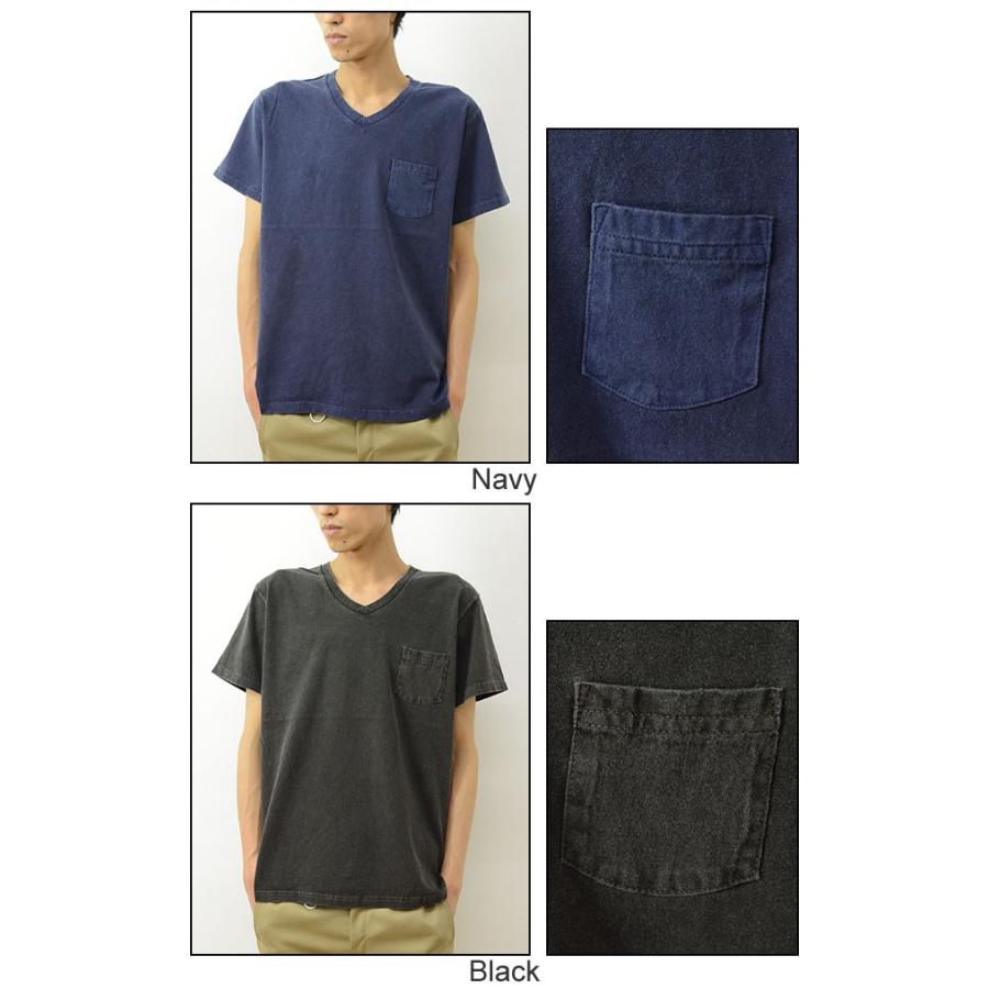 GOOD ON（グッドオン） アメリカ製 Vネック 半袖 ポケット Tシャツ