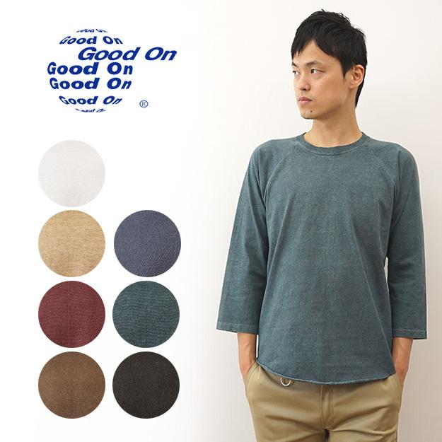 Good On グッドオン ピグメント 染め 七分袖 ベースボール Tシャツ メンズ Made In Usa 米国製 無地 厚手 丸首 ラグラン ７分袖 インナー Golt 601p Golt 601c Jeansbug 通販 Yahoo ショッピング