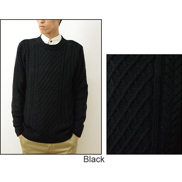 Revo. レヴォ ケーブル ニット クルー ネック セーター  メンズ 長袖 細身 タイト 無地 シンプル キレイめ カジュアル アメカジ トラッド モード レボ TH-2175 | Revo. | 05