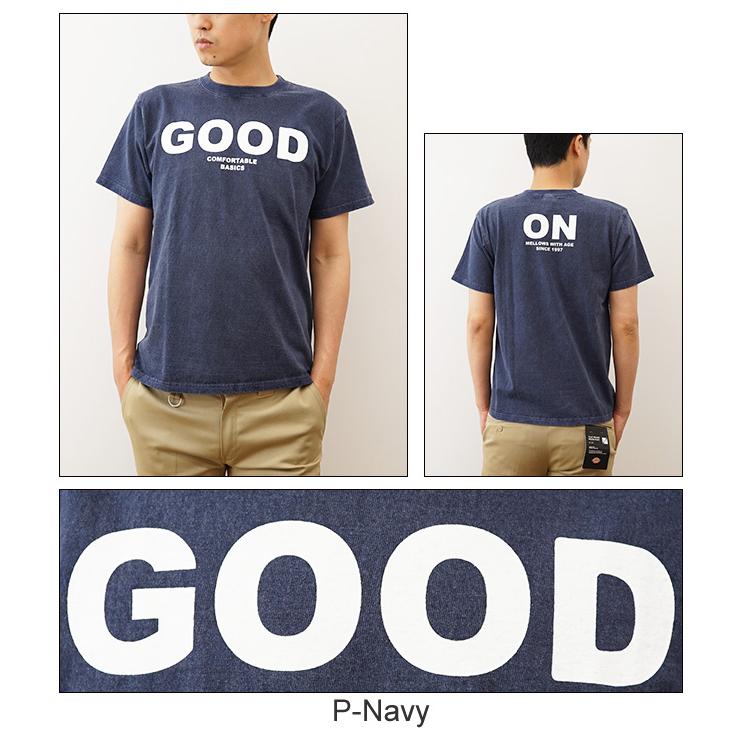 Good On グッドオン Tシャツ LOGO 半袖 メンズ ティーシャツ ピグメント 顔料染め 経年変化 エイジング アジ 古着 育てるTシャツ USコットン アメリカ OLSS-541P | GOOD ON | 05