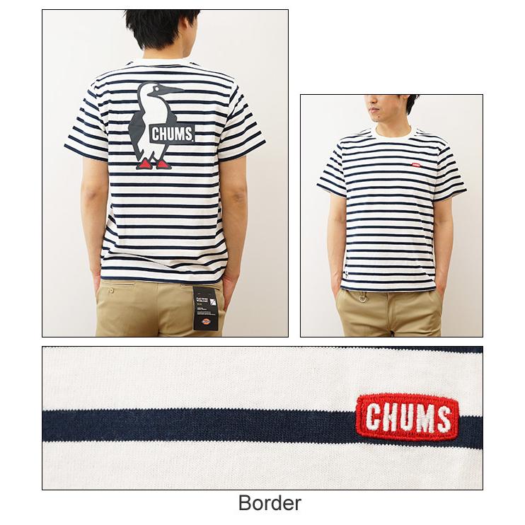 CHUMS チャムス ブービー ロゴ Tシャツ 半袖 メンズ ブービーフェイス プリント キャンプ アウトドア 登山 山登り アメカジ ボーダー ペンギン CH01-1835 | CHUMS | 10