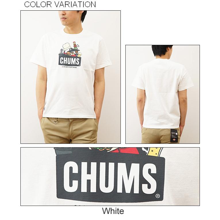 CHUMS チャムス BBQ ブービー Tシャツ 半袖 メンズ フェイス プリント キャンプ アウトドア バーベキュー 登山 山登り アメカジ ボーダー ペンギン CH01-1963 | CHUMS | 03