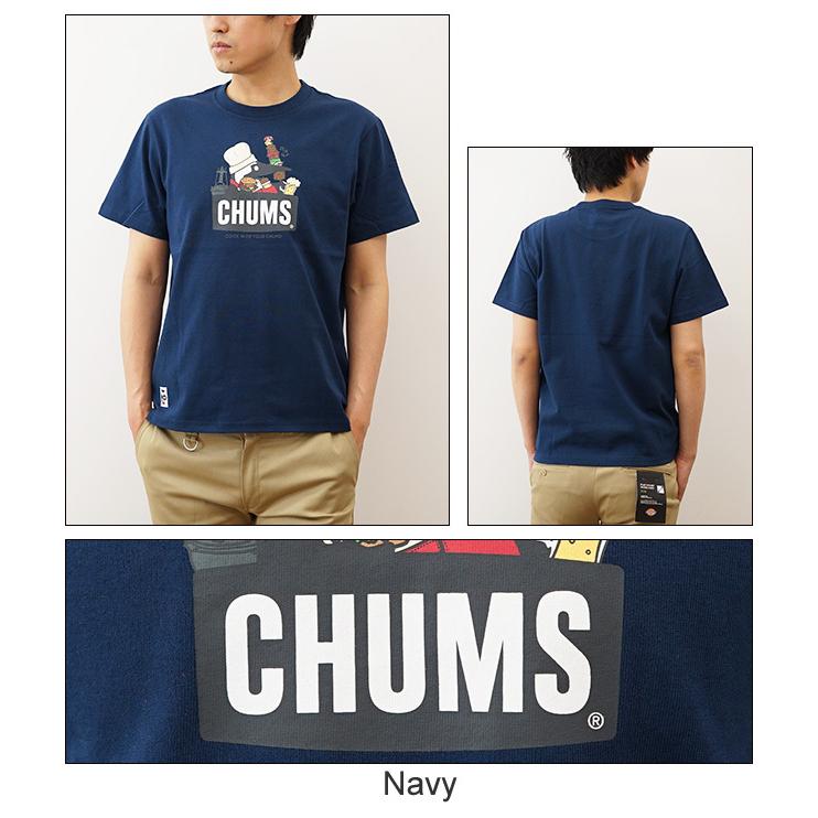 CHUMS チャムス BBQ ブービー Tシャツ 半袖 メンズ フェイス プリント キャンプ アウトドア バーベキュー 登山 山登り アメカジ ボーダー ペンギン CH01-1963 | CHUMS | 07