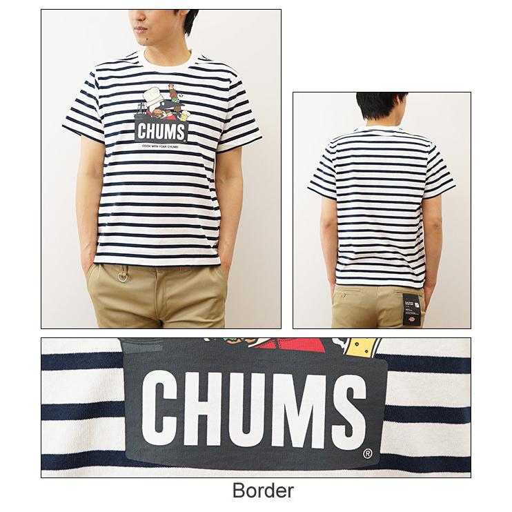 CHUMS チャムス BBQ ブービー Tシャツ 半袖 メンズ フェイス プリント キャンプ アウトドア バーベキュー 登山 山登り アメカジ ボーダー ペンギン CH01-1963 | CHUMS | 08