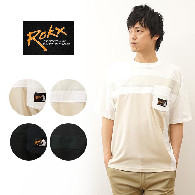 ROKX（ロックス） Tシャツ ポケT メンズ 半袖 ポケット オーバーサイズ