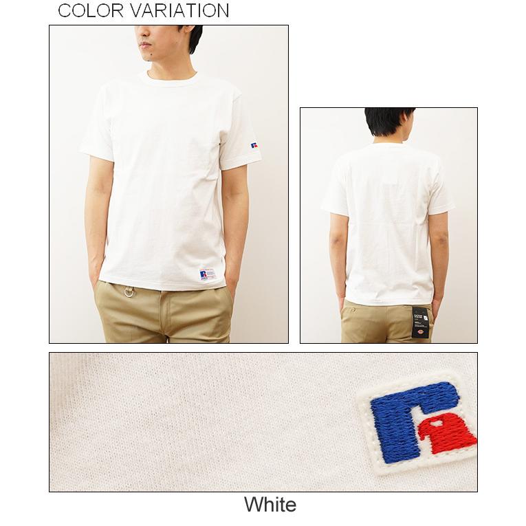 RUSSELL ATHLETIC ラッセルアスレチック Tシャツ 半袖 無地T ティーシャツ メンズ レディース 無地 白T 黒 ブラック シンプル 刺繍 ワッペン 厚手 丈夫 RC-1001 | Russell Athletic | 03