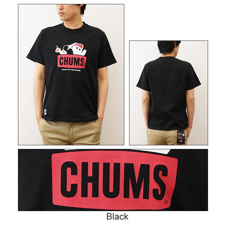 CHUMS チャムス Tシャツ 半袖 メンズ 東北別注 OM ロゴ プリント