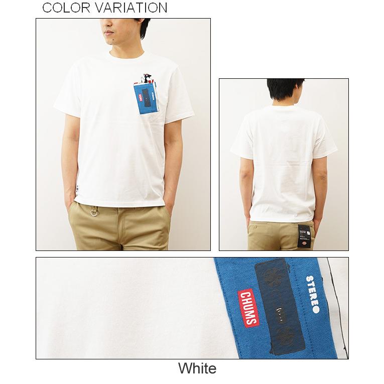 CHUMS チャムス ブービー ポケット Tシャツ 半袖 メンズ リスニングトゥミュージック プリント キャンプ アウトドア 登山 山登り 釣り 定番 人気 CH01-1965 | CHUMS | 03