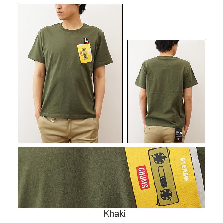 CHUMS チャムス ブービー ポケット Tシャツ 半袖 メンズ リスニングトゥミュージック プリント キャンプ アウトドア 登山 山登り 釣り 定番 人気 CH01-1965 | CHUMS | 04
